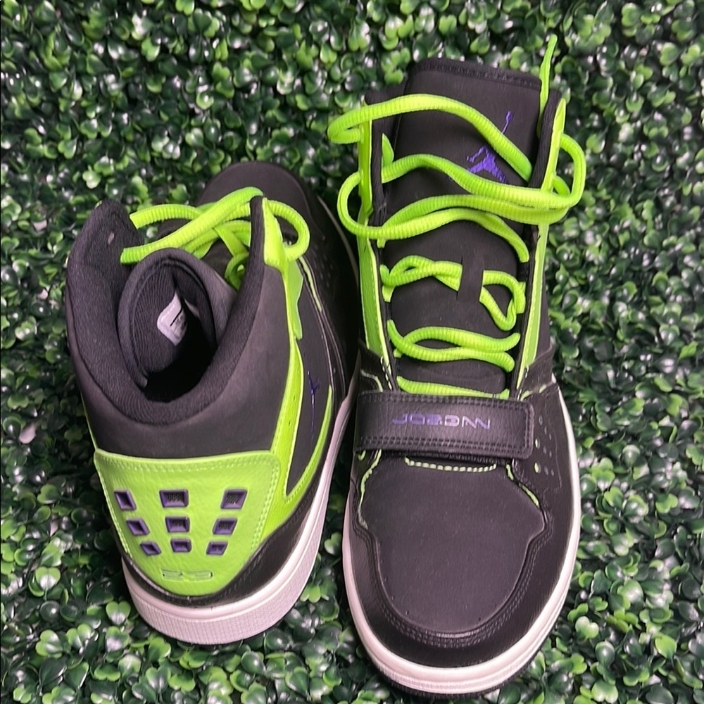 NIKE AIR JORDAN Jordan 1 Flight Strap ‘Black Flash Lime